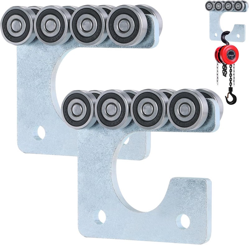 Fuperoo 8-Wheel Trolley Assembly Rollers.Strut Channel Rollers Trolley.for use with 1-5/8" Wide and All 1-5/8" or Taller Unistrut. - Image 1